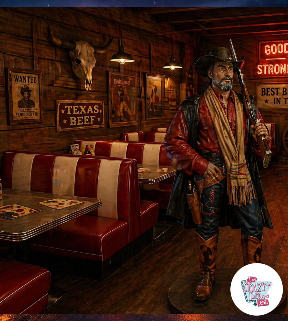 Decoración Salvaje Oeste Vaquero con Rifle