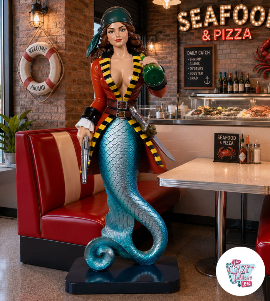 Figura Decoración Sirena Pirata