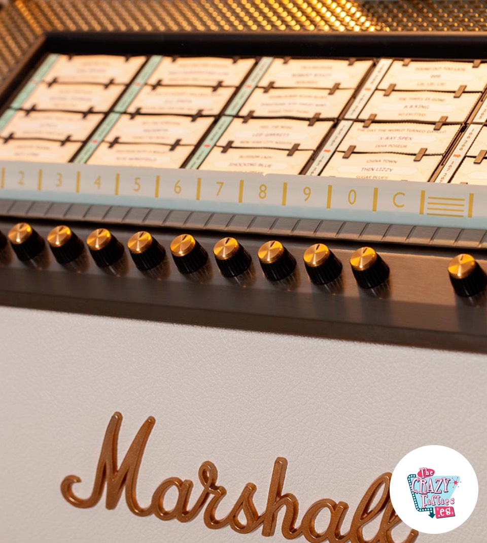 Jukebox Marshall Vinilo Cream Botones