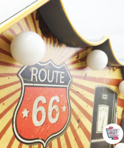 Affiche vintage de voiture brillante Route 66