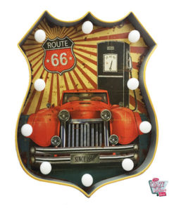Affiche vintage de voiture brillante Route 66