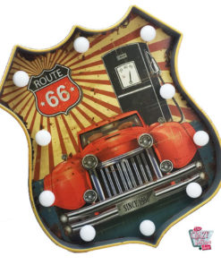 Cartel Luminoso Vintage Route 66 coche