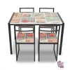 Conjunto Mesa Vintage con 4 Sillas Vintage