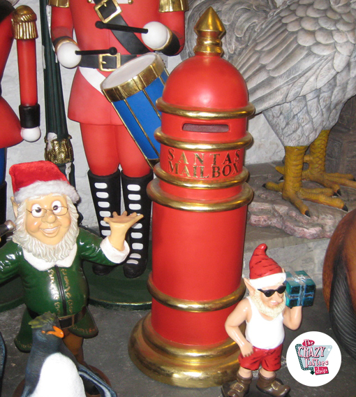 Figur Dekor Jul Postkasse Santa Claus