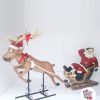 Figur Dekor Jul Julenissen i Sleigh