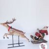 Figura Decorazione Natale Sleigh di Babbo Natale