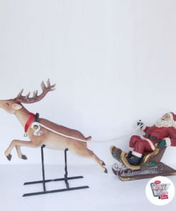 Figura Decorazione Natale Sleigh di Babbo Natale