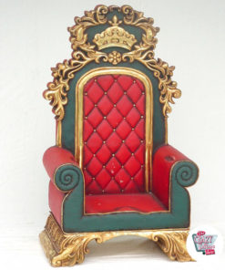 Figura Decorazione Natale Trono Babbo Natale