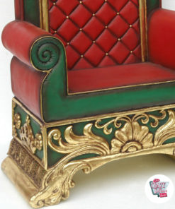 Figura Decoración Navidad Trono Papa Noel