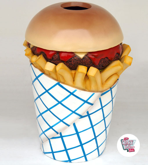 Figur Mat Bin Burger og Fries