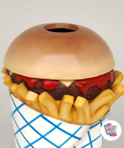 Figura Comida Papelera Burger y Patatas Fritas