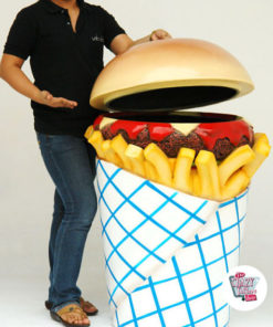 Figure alimentaire Bin hamburger et des frites