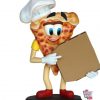 Figure Food Serving Pizza with Box