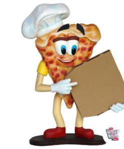 Figure Food Serving Pizza with Box