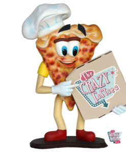 Figure Food Serving Pizza with Box