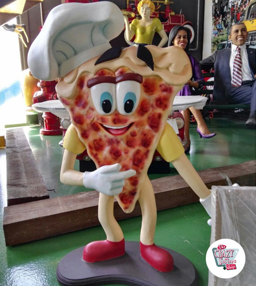 Figur Servering Pizza med Box, Pizza Boy