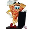 Figur Servering Pizza med Meny