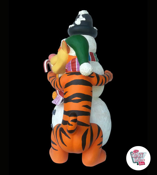 Figura Decoração Natal Boneco de neve, Tigre e Pooh