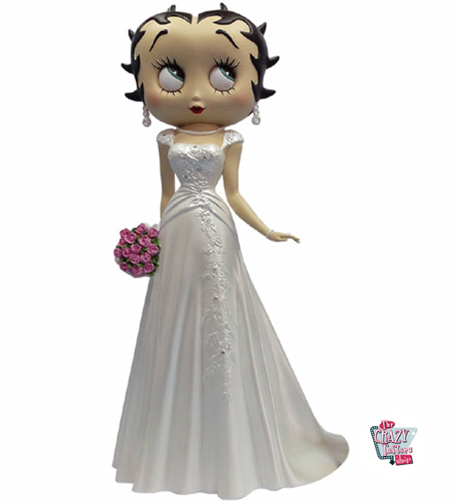 Figura Decoración Betty Boop Vestido Novia