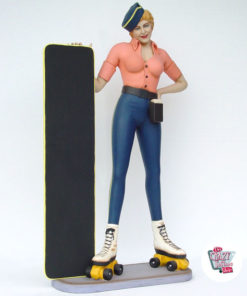 Figur Skates Dekor Porta Waitress Meny