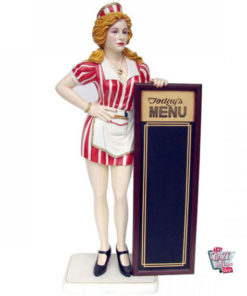 Waitress Porta Figure Decoration Menu