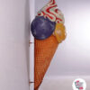 Figura Decoracion Cono Helado 3 bolas pared