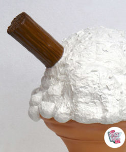 Figura Decorazione Cone Coco Piano Crema