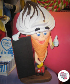 Figura Decoración Cono Helado con pizarra