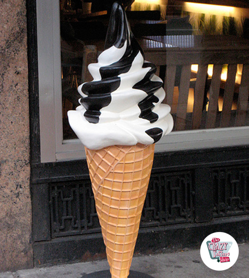 Ice Cream Sundae Cone Decoration Figure cream and chocolate