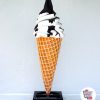 Ice Cream Sundae Cone Dekoration Figur fløde og chokolade