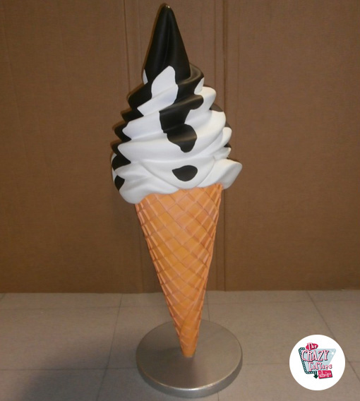 Ice Cream Sundae Cone Dekor Figur krem ​​og sjokolade