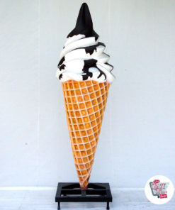 Ice Cream Sundae Cone Dekoration Figur fløde og chokolade