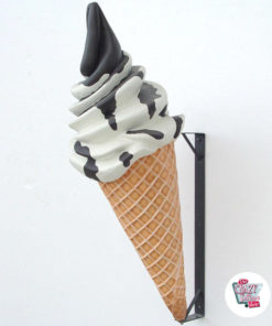 Ice Cream Sundae Cone Dekoration Figur fløde og chokolade Wall