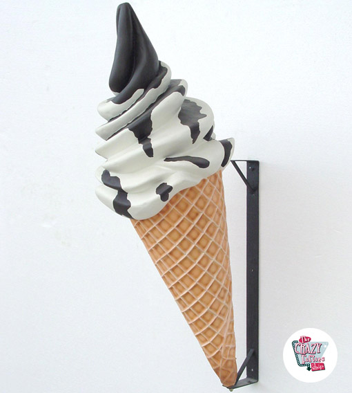 Ice Cream Sundae Cone Dekor Figur krem ​​og sjokolade Wall