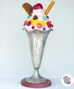 Figura Decoracion Copa Helado con Toppings