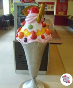 Figura Decoracion Copa Helado con Toppings