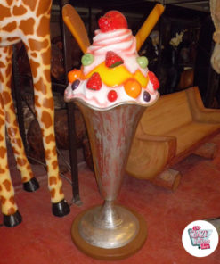 Figura Decoracion Copa Helado con Toppings