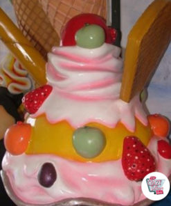 Figura Decoracion Copa Helado con Toppings