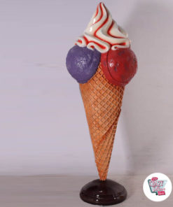 Figur Dekoration Cone Flavors Ice Cream 3 Large