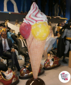 Figura Decoración Cono Helado de 3 Sabores Grande