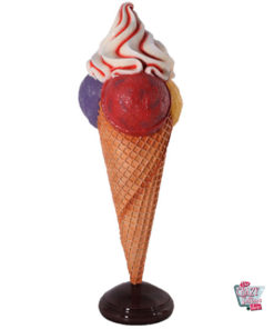 Figure Decoration Cone Flavors Ice Cream 3 Large
