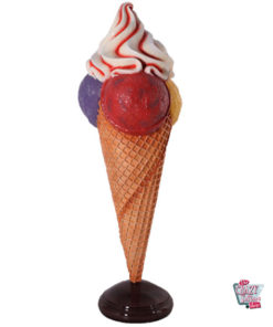 Figura Decoración Cono Helado de 3 Sabores Grande