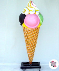 Figura Decoracion Cono Helado de Sabores