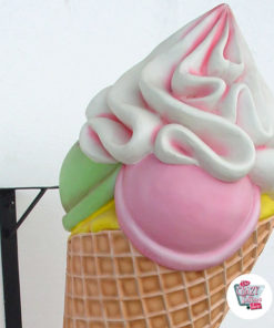 Figura Decoração Cone Ice Cream Flavors parede