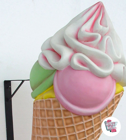 Figur Dekoration Cone Ice Cream Flavors Vägg
