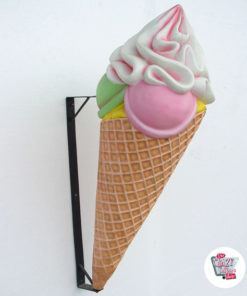 Figure Décoration cône de crème glacée Saveurs mur