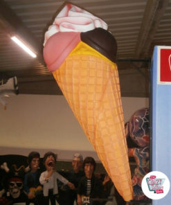 Figura Decoração Cone Ice Cream Flavors parede