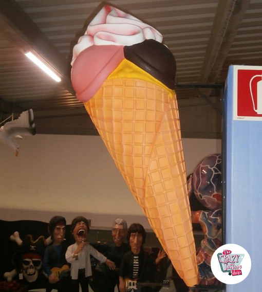Figur Dekor Cone Ice Cream Flavors Wall