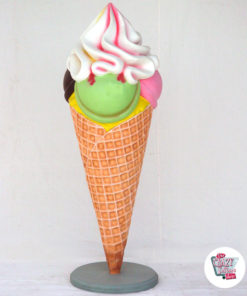 Figura Decoração Cone Flavors Ice Cream