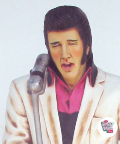 Figura Decoração Canto Elvis American White